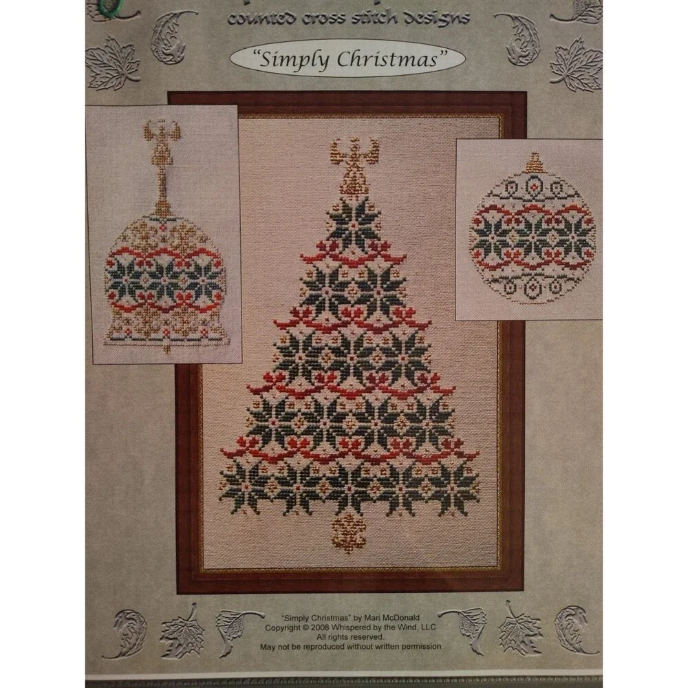 Whispered by the Wind Simply Christmas Cross Stitch Pattern Leaflet Mari...